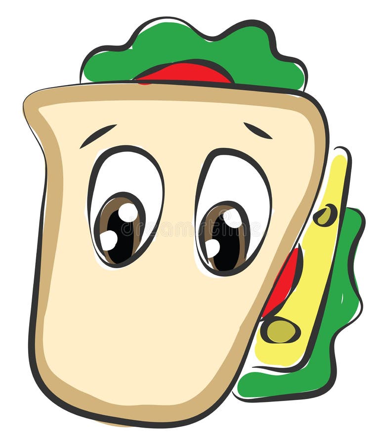 Bread Emoji. Emotion Set. Aggressive And Good Rooty Face. Surprised And