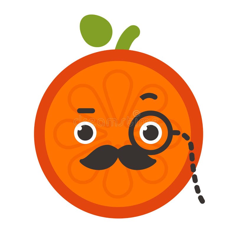 Emoticon de cavalheiro. ícone de senhor com bigode e monóculo.