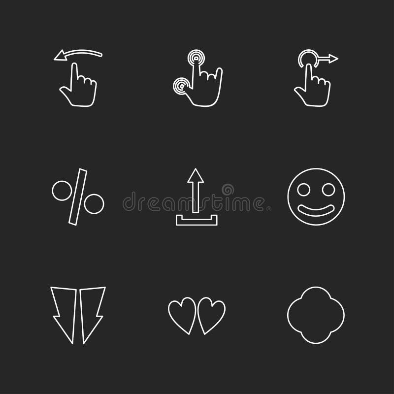 Emoji , Upload, Percentage , Hands , Pointer , Arrows , Directi Stock