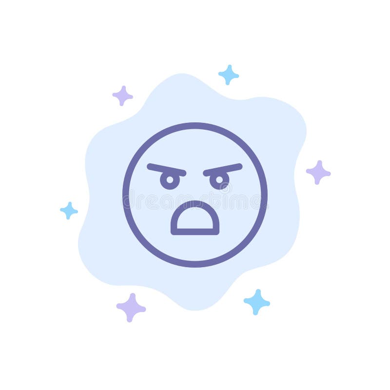 Emojis, Emotion, Faint, Feeling Blue Icon on Abstract Cloud Background stock illustration Emojis, Emotion, Faint, Feeling Blue Icon on Abstract Cloud Background stock illustration