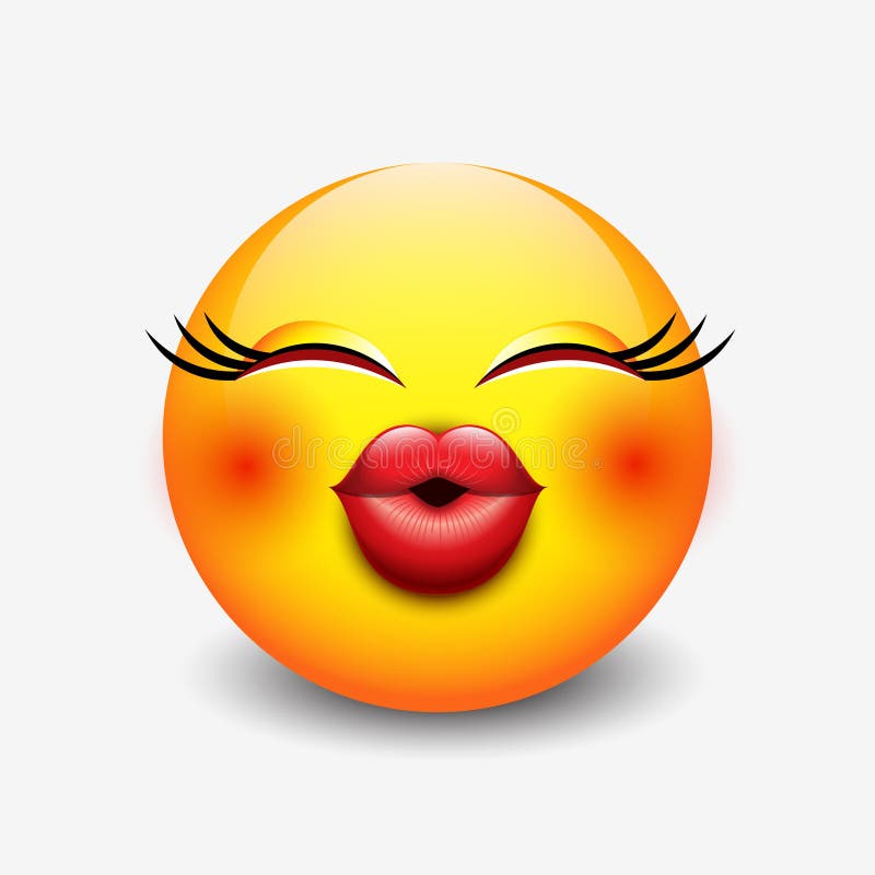 Emoticon Baciante Sveglio, Il Emoji, Smiley - Vector L ...