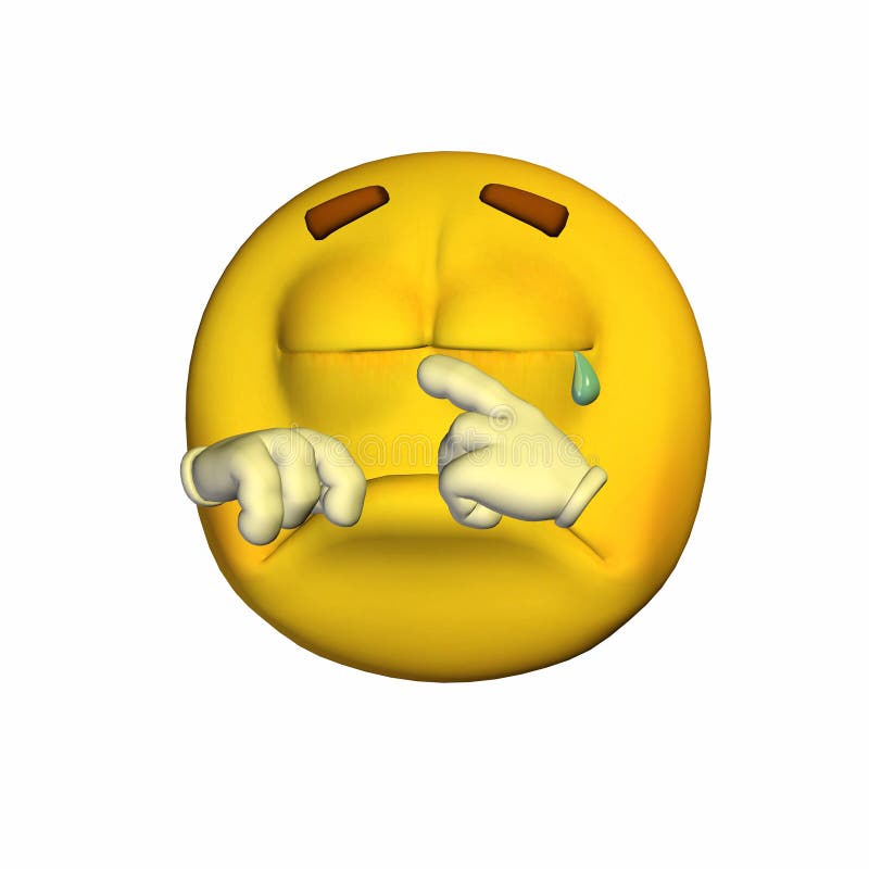 Emoticon - Crying stock illustration. Illustration of yellow - 8727402