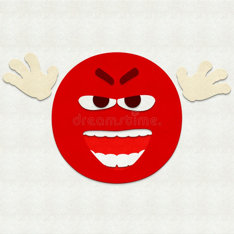 Emoticon de feltro que Scaring alguém ilustração royalty free Emoticon de feltro que Scaring alguém ilustração royalty free