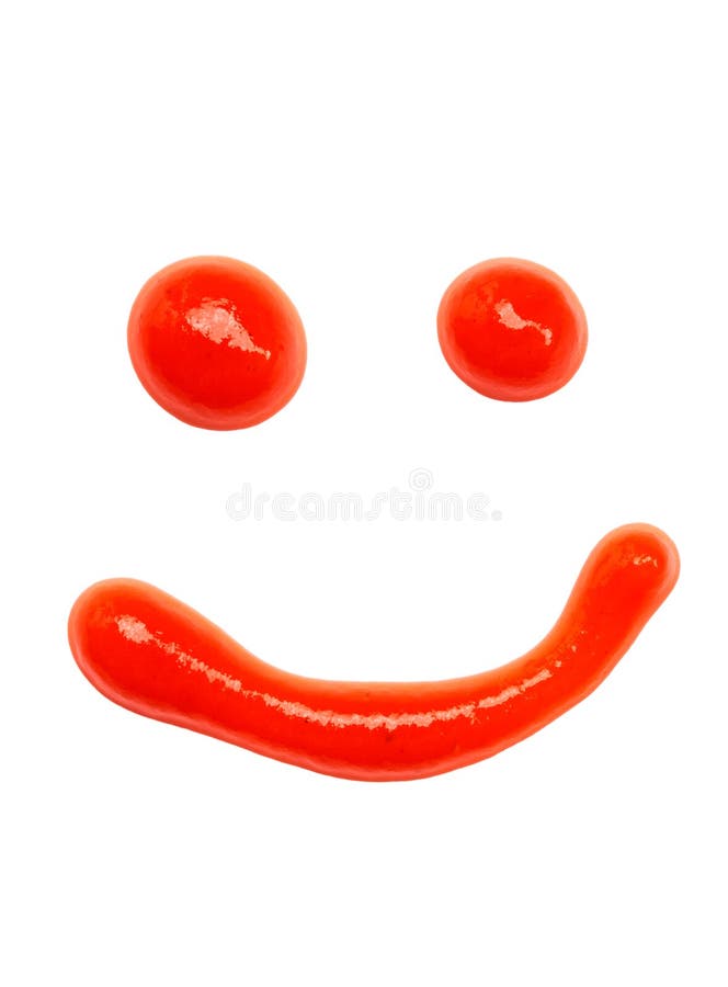 Emoticon Di Sorriso Del Ketchup Fotografia Stock Immagine Di Compressione Decorativo