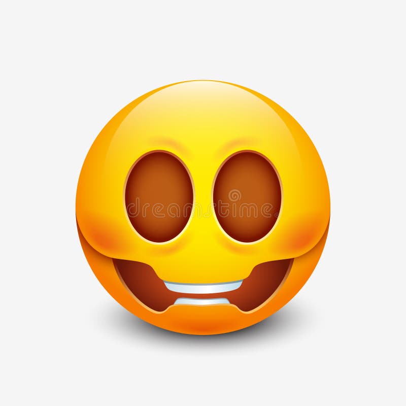 Cara assustadora de halloween tamanho grande de sorriso emoji amarelo