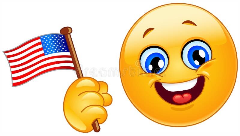 Emoticon do patriota ilustração do vetor Emoticon do patriota ilustração do vetor