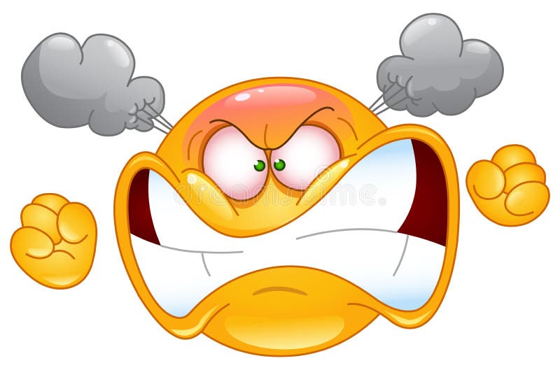 Emoticon furioso illustrazione di stock Emoticon furioso illustrazione di stock