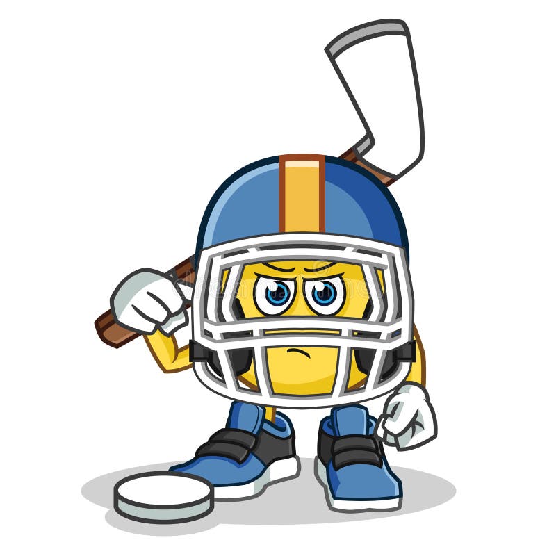 Emoticon hokejowej maskotki kreskówki wektorowa ilustracja ilustracja wektor Emoticon hokejowej maskotki kreskówki wektorowa ilustracja ilustracja wektor
