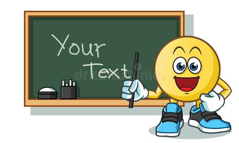 Emoticon teacher and black board mascot vector cartoon illustration vector illustration Emoticon teacher and black board mascot vector cartoon illustration vector illustration