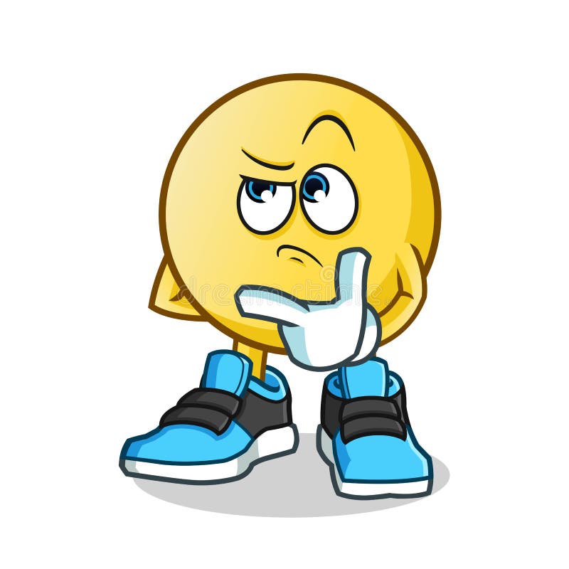 Emoticon Thinking Mascot Vector Cartoon Illustration Stock Illustration - Illustration of emoji, label: 113900971 Emoticon Thinking Mascot Vector Cartoon Illustration Stock Illustration - Illustration of emoji, label: 113900971