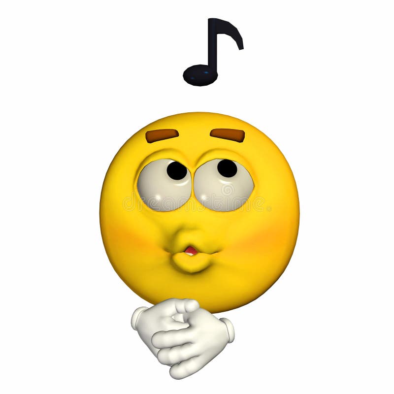 Emoticon - Whistling stock illustration. Illustration of circles - 8727881