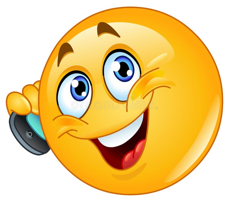 Emoticon с сотовым телефоном иллюстрация вектора Emoticon с сотовым телефоном иллюстрация вектора