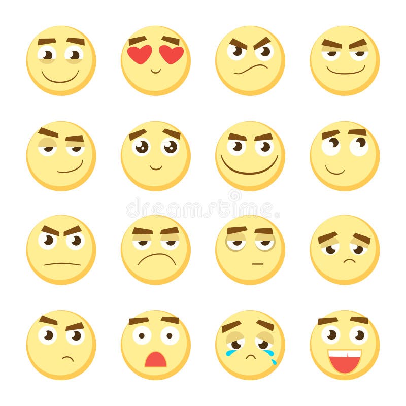 Emoticonreeks r 3D emoticons De pictogrammen van het Smileygezicht op witte achtergrond Vector stock illustratie Emoticonreeks r 3D emoticons De pictogrammen van het Smileygezicht op witte achtergrond Vector stock illustratie