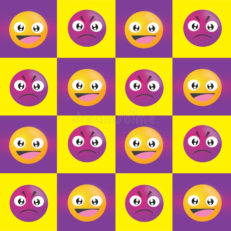 Emoticons Background. Vector Illustration Decorative Design Stock