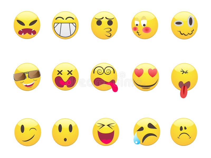 Emoticons ustawiający ilustracji Emoticons ustawiający ilustracji