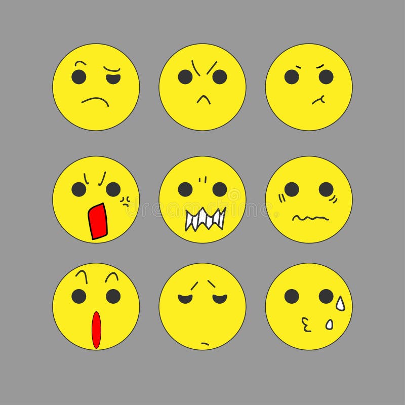 Emoticons vector set royalty free illustration