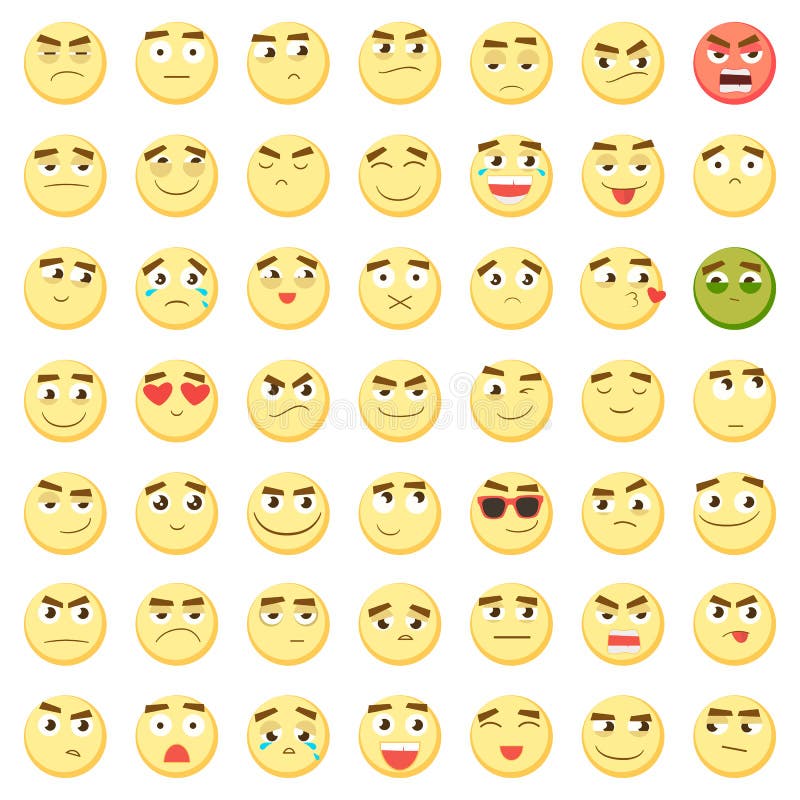 Emoticonsatz Sammlung emoji Emoticons 3D Smileygesichtsikonen lokalisiert auf weißem Hintergrund Vektor stock abbildung Emoticonsatz Sammlung emoji Emoticons 3D Smileygesichtsikonen lokalisiert auf weißem Hintergrund Vektor stock abbildung