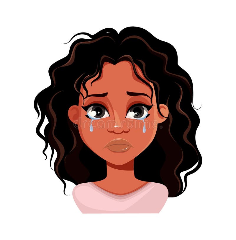 Royalty Free Rf Clipart Illustration Of A Black Girl Crying Because ...