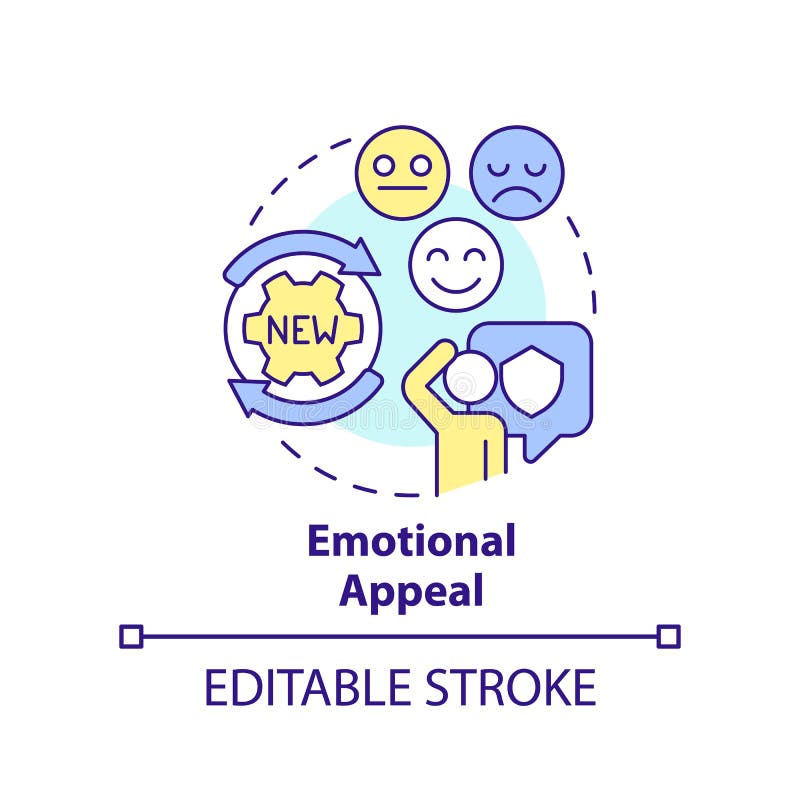 Emotional Appeal Concept Icon Stock Vector - Illustration of excited ...