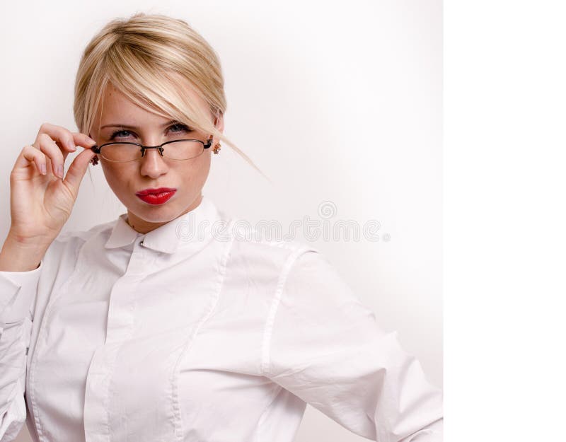 White Glasses and Blonde Hair - wide 7