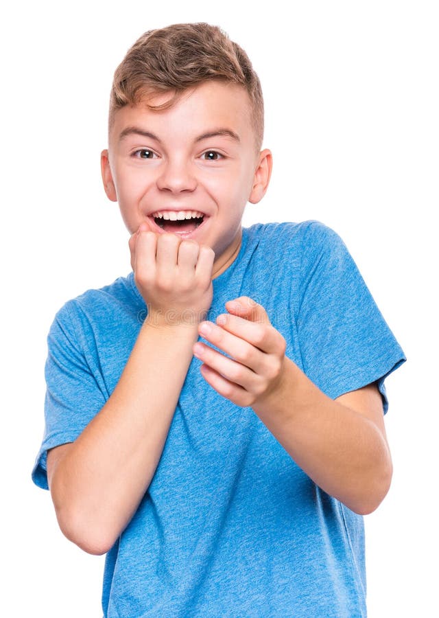 Emotional Portrait of Teen Boy Stock Image - Image of expression, male ...