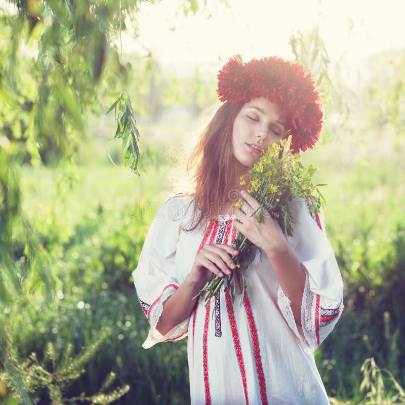 Emotional portrait of ukranian woman