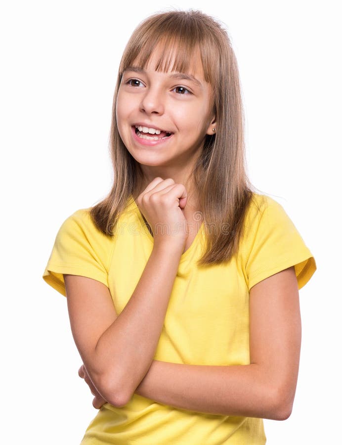 Emotionales Portrait des Mädchens lizenzfreies stockbild Emotionales Portrait des Mädchens lizenzfreies stockbild