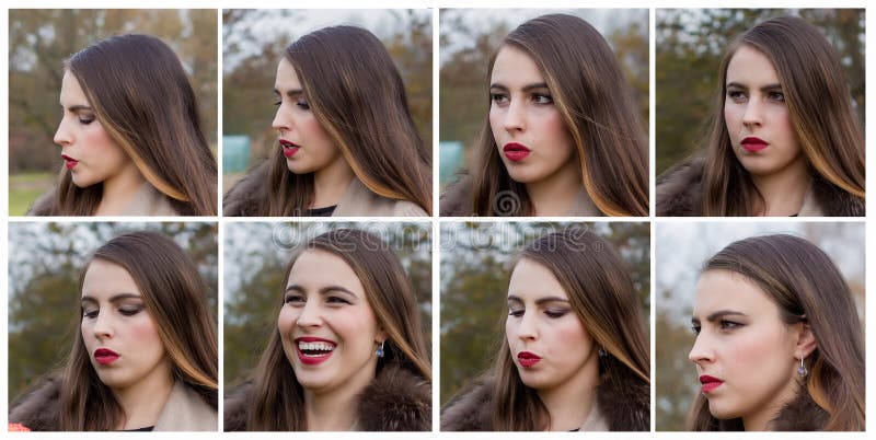 Emotionele portretten van een jonge vrouw royalty-vrije stock afbeelding Emotionele portretten van een jonge vrouw royalty-vrije stock afbeelding