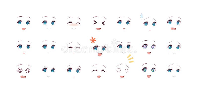 Anime faces different expressions emotions chibi text How to Draw Manga Anime  Anime drawings tutorials Chibi drawings Cute drawings