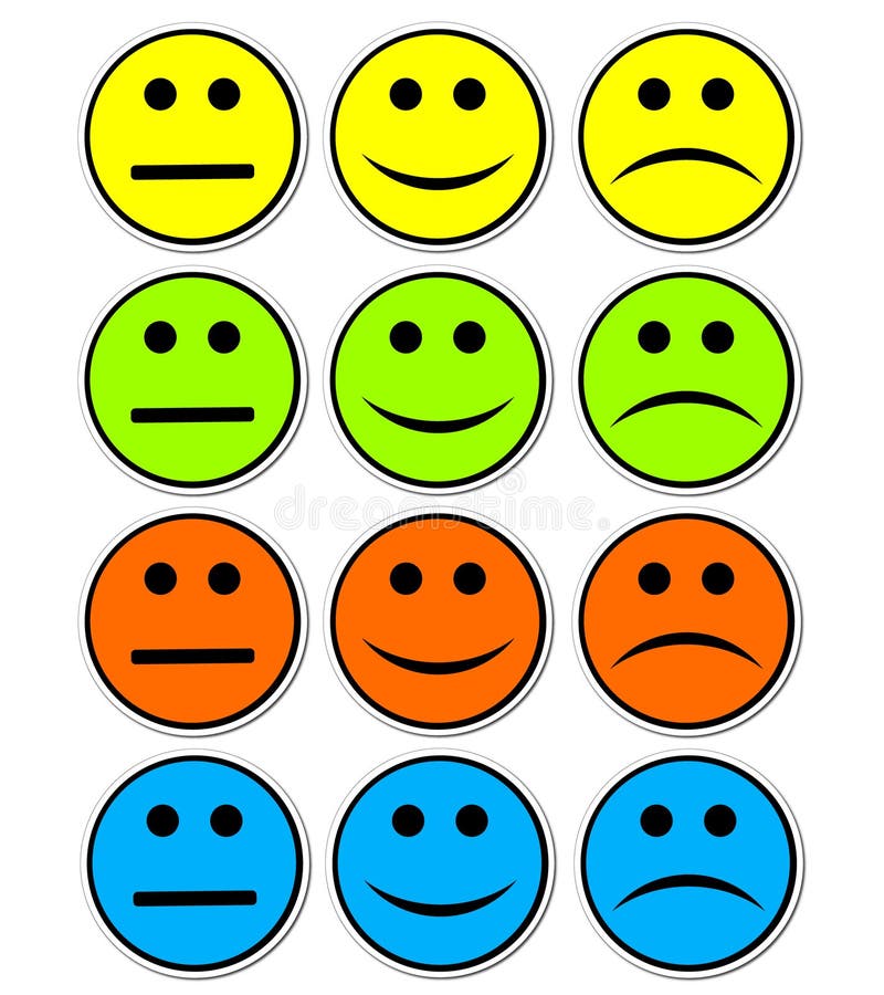 Emotions stickers stock illustration. Illustration of abstract 25964206