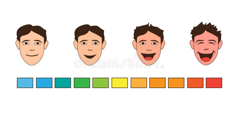 Emoções humanas felicidade laughter alegria cartoon ilustração stock Emoções humanas felicidade laughter alegria cartoon ilustração stock