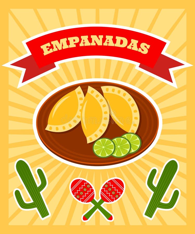 Empanadasaffiche royalty-vrije illustratie Empanadasaffiche royalty-vrije illustratie