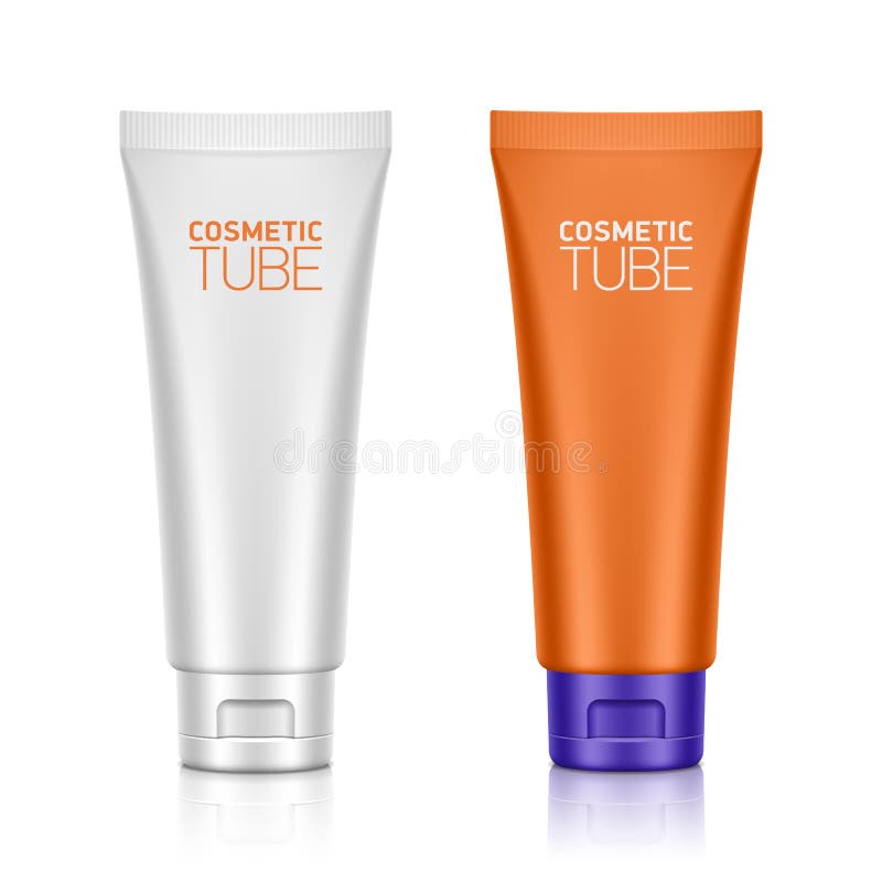 Empaquetado cosmético, tubo plástico stock de ilustración Empaquetado cosmético, tubo plástico stock de ilustración