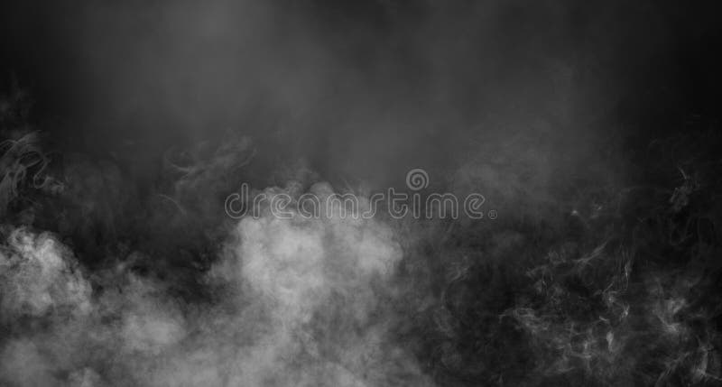 Empañe o fume el efecto especial aislado Fondo blanco de la nubosidad, de la niebla o de la niebla con humo