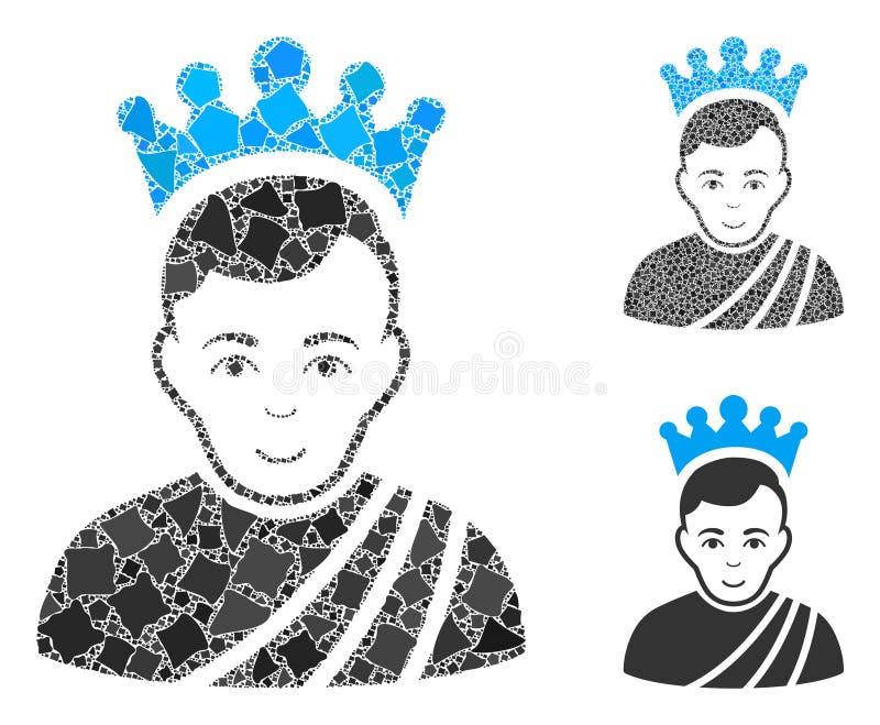 Emperor Composition Icon of Joggly Pieces royalty free illustration