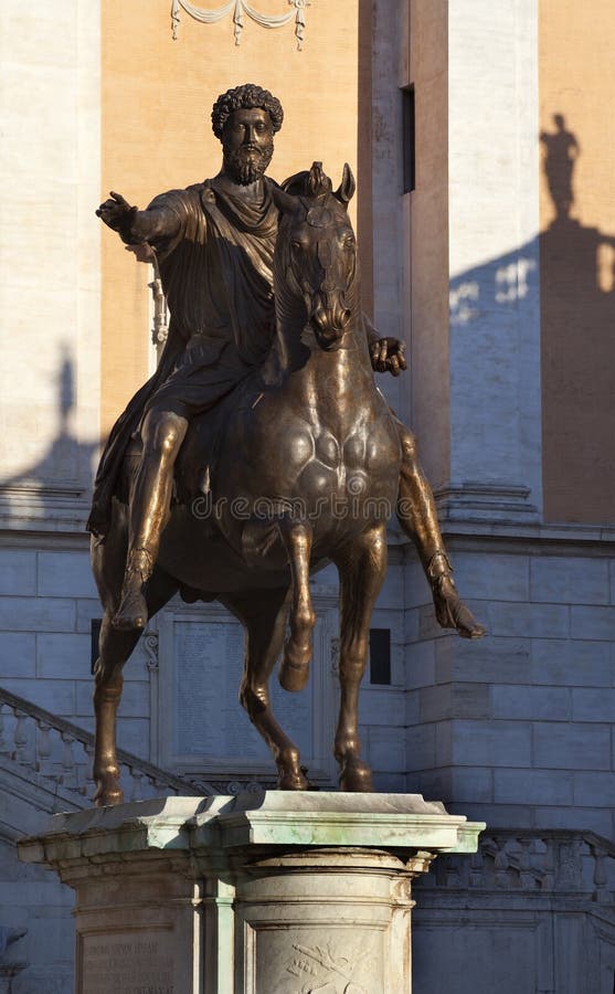 Emperor Marcus Aurelius Bronze Statue Rome Stock Image - Image of ...