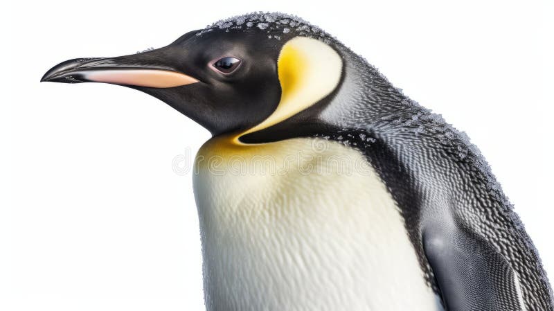 Emperor Penguin isolated on white background. Generative AI vector illustration
