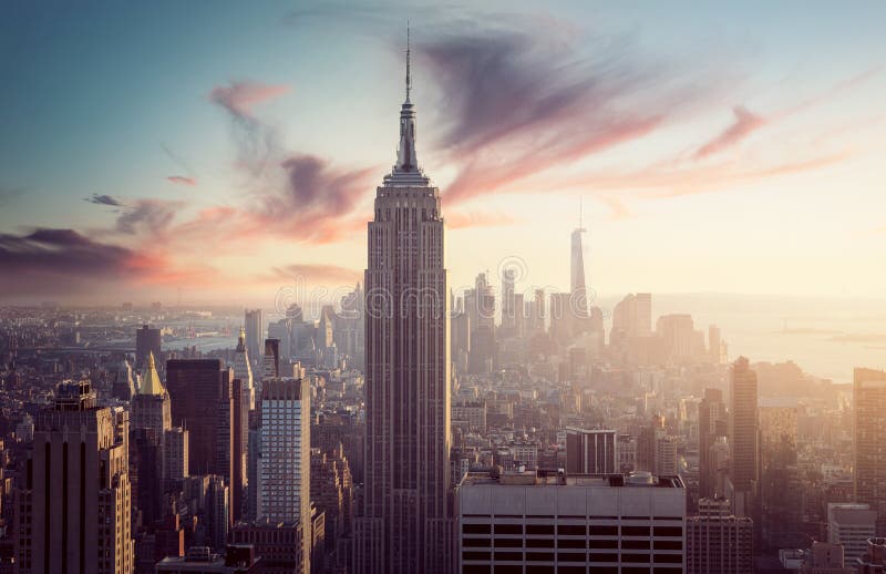 Empire State Building avec l'horizon de New York