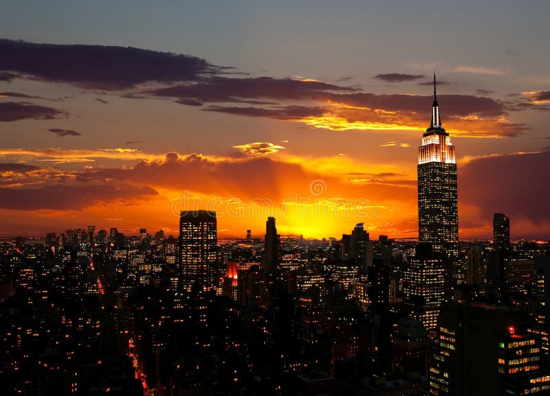 The Empire State Building and Manhattan