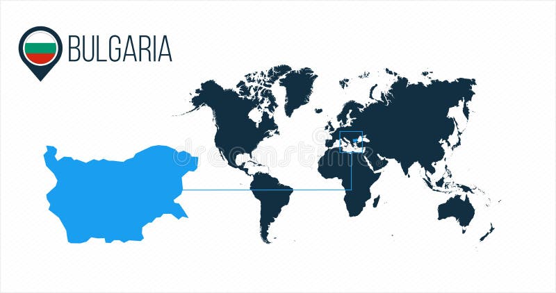 Emplacement De La Bulgarie Sur La Carte Du Monde Pour L