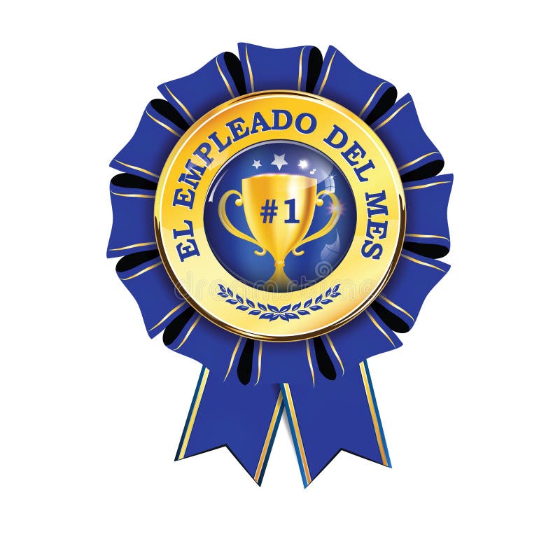 Empleado Del Mes Cinta Española Ilustración del Vector Ilustración