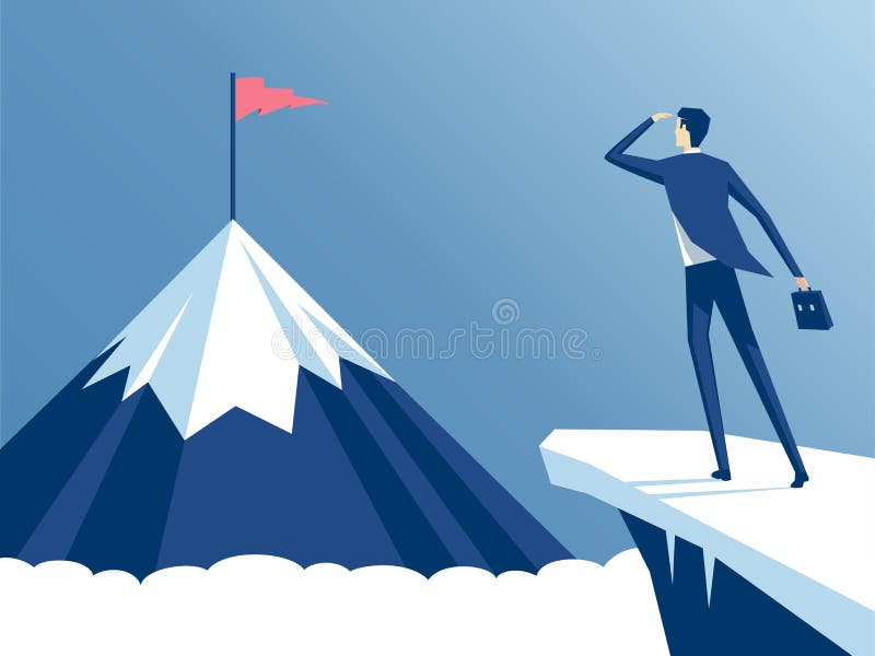 Empleado y montaña libre illustration Empleado y montaña libre illustration