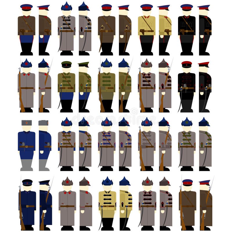 Empleados GPU Y NKVD De Los Uniformes De La URSS Stock de ilustración -  Ilustración de azul, fila: 68298679
