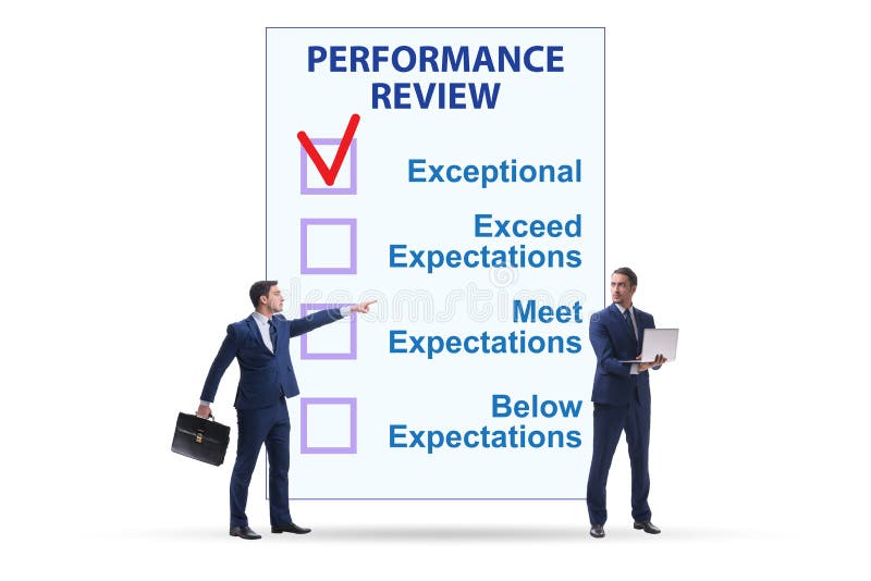 Employee annual performance review concept royalty free stock photos