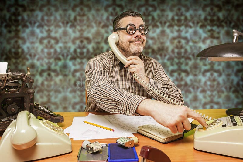 Glasses talking dirty retro office