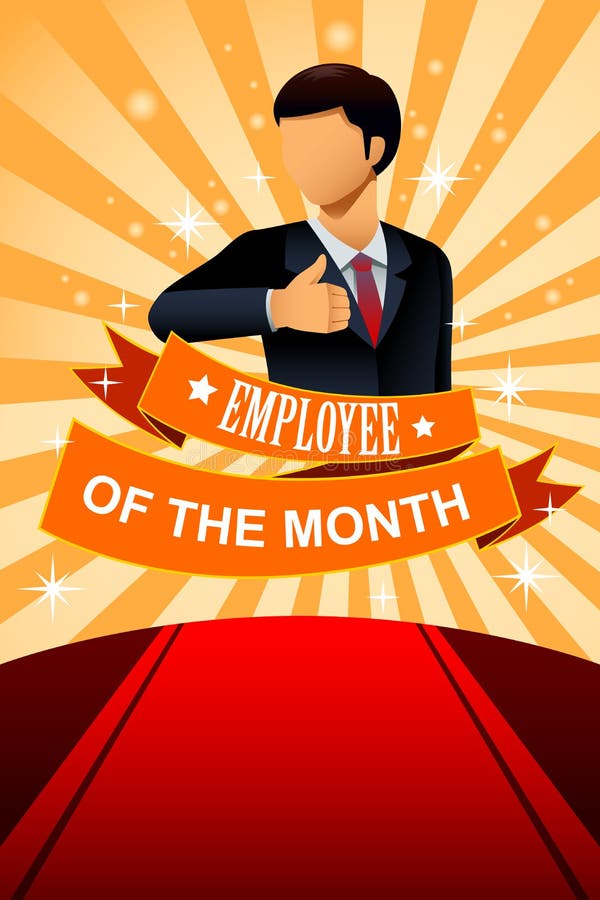Employee Of The Month Poster Frame Stock Vector ...