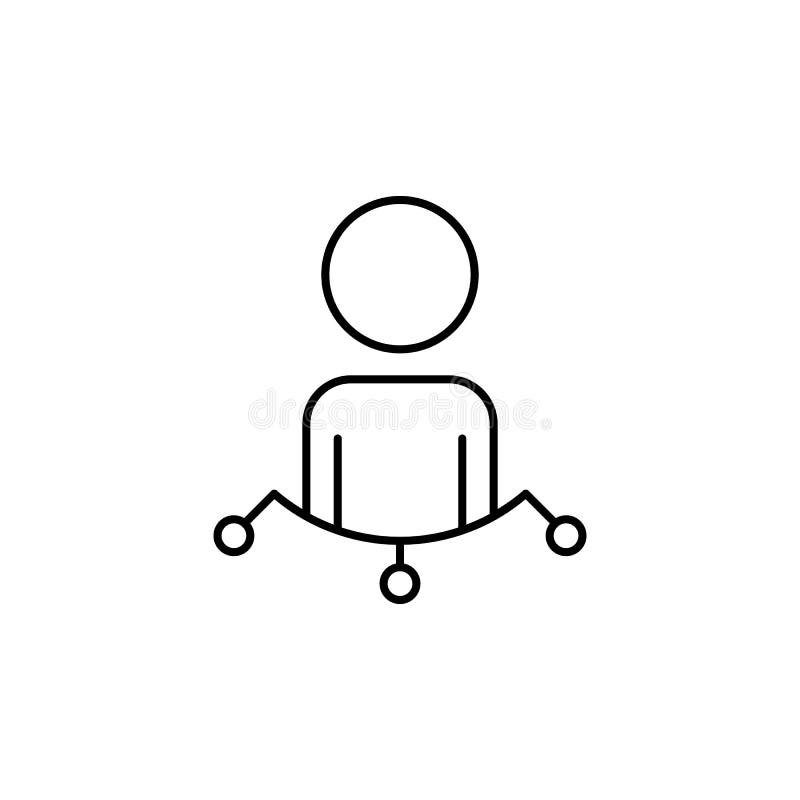 Employee performance line icon. Element of business organisation icon for mobile concept and web apps. Thin line employee royalty free illustration
