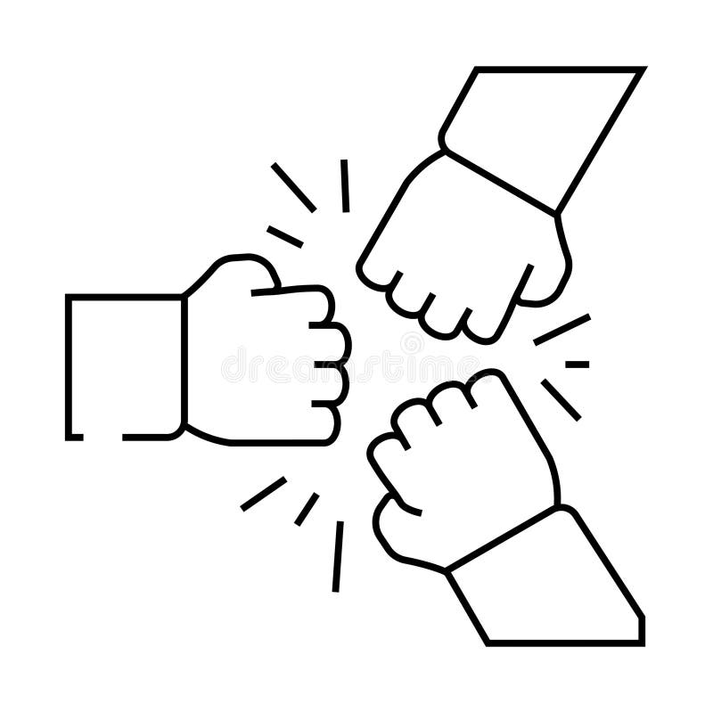 Employee relations business process line icon vector illustration royalty free illustration