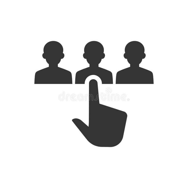 Employee selection icon vector illustration