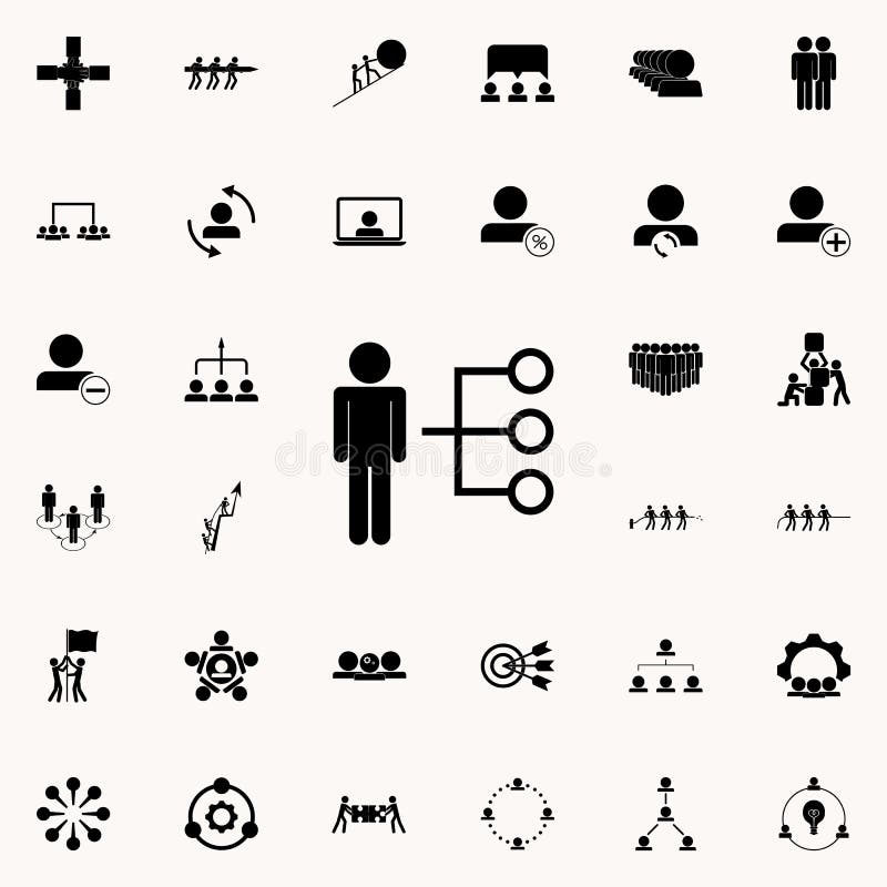 Employee selection icon. Teamwork icons universal set for web and mobile vector illustration